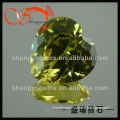 semi-precious stone yellow heart shaped semi-precious stone for jewelry(CZHT-5x5-0077)